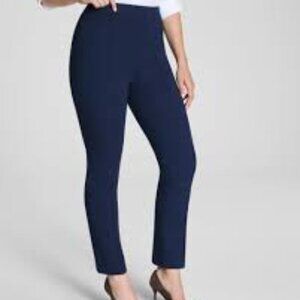 SPANX “The Perfect Pant” Slim Straight Ponte Knit Classic Navy size Large
